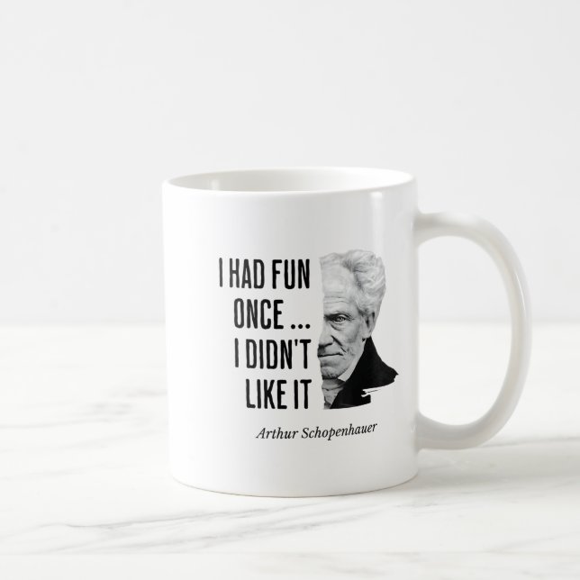 Taza De Café Schopenhauer Quote Funny Philosopher Statement  (Derecha)