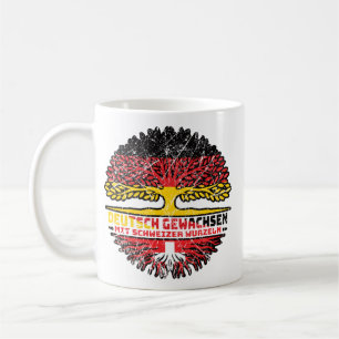 Taza De Café Schweiz Schweizer Deutsch Deutschland Baum Wurzel
