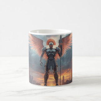 Taza De Café Sci-Fi Fantasy Cyberpunk Mug. Sentinel of Crimson