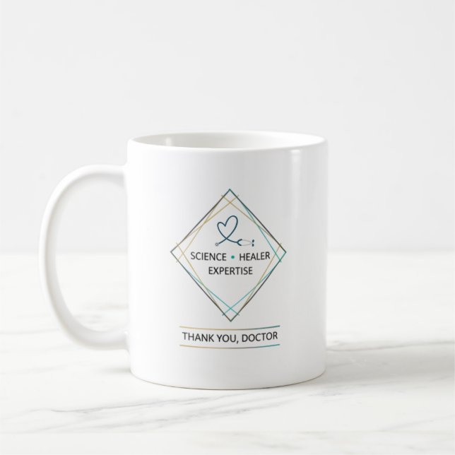Taza De Café Science Healer Expertise Thank You Doctor (Izquierda)