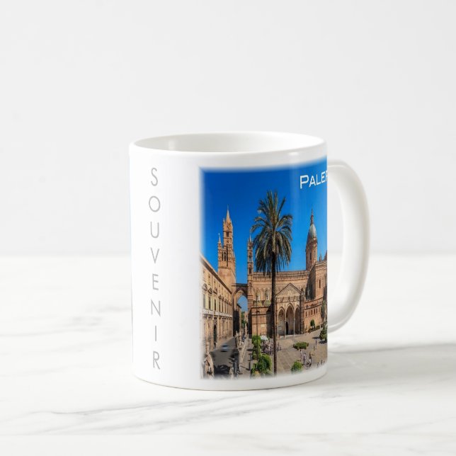 Taza De Café SCL030 PALERMO, Panorama, Sicilia, Italia, (Anverso derecho)