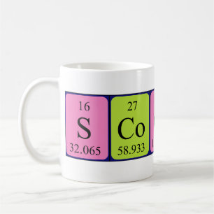 Taza De Café Scooby periódica nombre de tabla mug