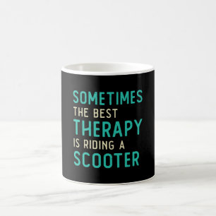Taza De Café Scooter Mejor Terapia Stunt Retro Vintage