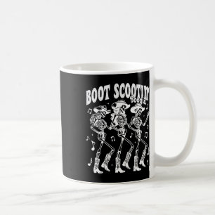 Taza De Café Scootin' Boogie Retro Oeste Skeleton Bailando vaca