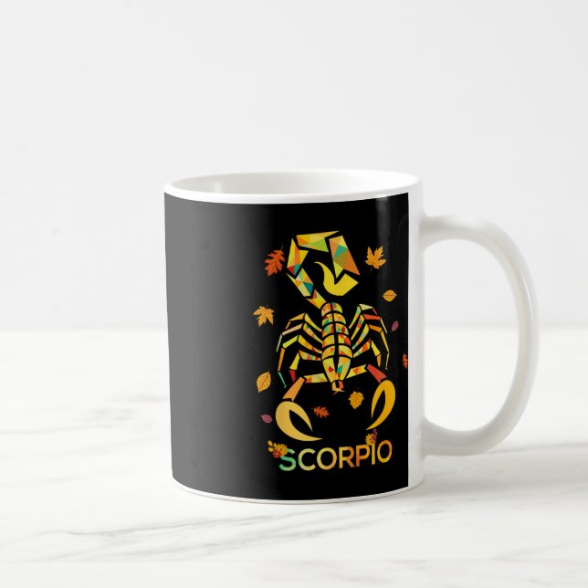 Taza De Café Scorpio Zodiac Fall Scorpion Cumpleaños (Derecha)