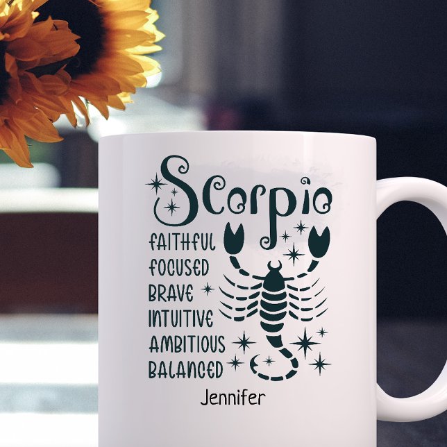Taza De Café Scorpio Zodiac Personalized Traits Horoscope  (Subido por el creador)