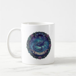 Taza De Café Scorpio Zodiac Sign Mystic Scorpion Illustration C
