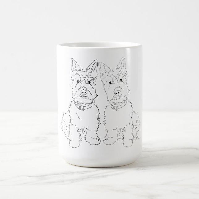 Taza De Café Scottie Dog Duo (Centro)