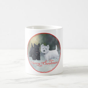 Taza De Café Scottie Westie Navidad