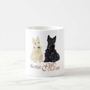 Taza De Café Scotties Trigos y Negros Día de la Madre