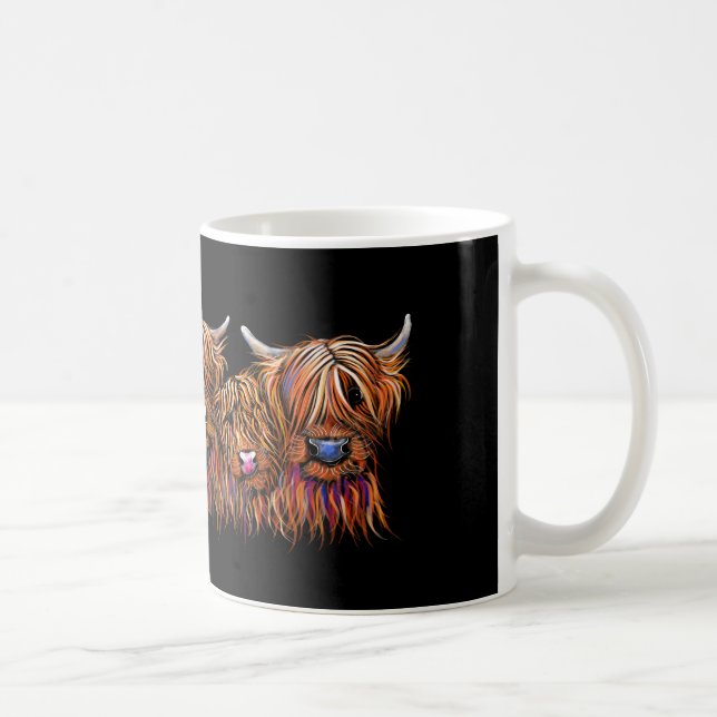 Taza De Café SCoTTiSH HigHLaND CoWs ' THe McHaiRY CooS ' (Derecha)