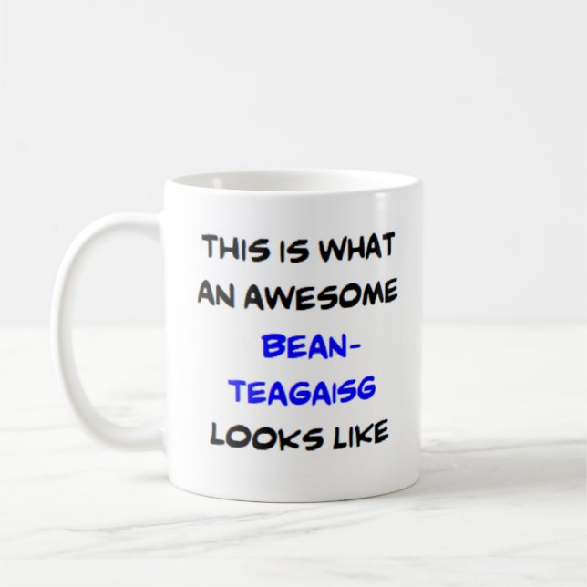 Taza De Café scottish teacher bean-teagaisg, awesome (Izquierda)