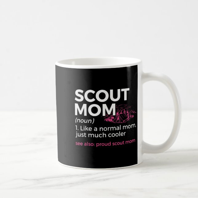 Taza De Café Scouting Funny Scout Mom Definition Proud Scout Mo (Derecha)