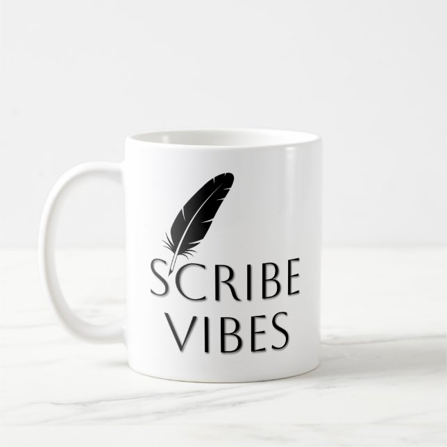Taza De Café Scribe Vibes Author Writer Poet  (Izquierda)
