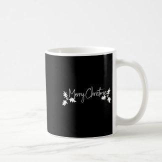 Taza De Café Script de letra manuscrita de Feliz Navidad con ac
