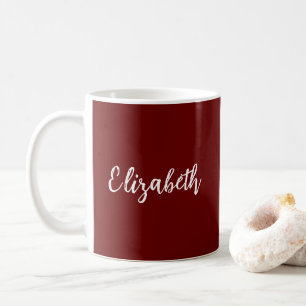 Taza De Café Script de plantilla personalizado Añadir nombre ro