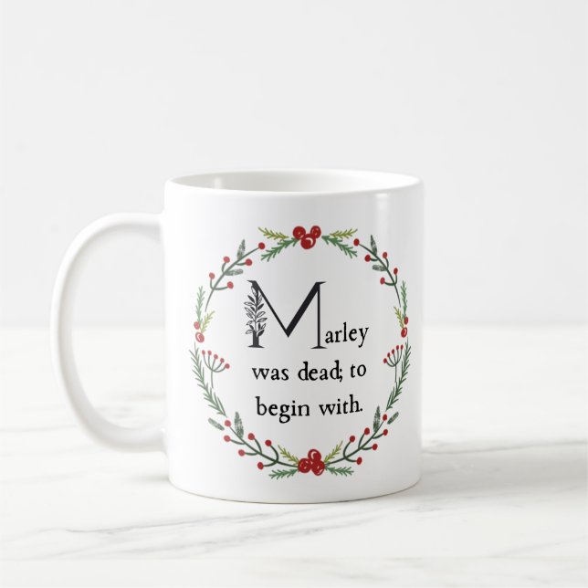 Taza De Café Scrooge Jacob Marley Dickens A Navidades Carol (Izquierda)