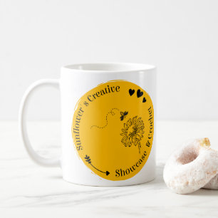 Taza De Café SCS&C Sunflower's Sweet HoneyBee Mug, 11 oz
