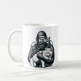 Taza De Café Scuba Diving Cat Dad