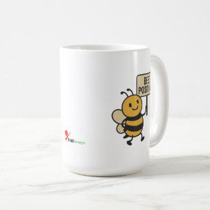 Taza de café "Sé Abeja Positiva" Eslogan de Abej