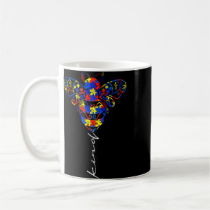 Taza De Café Sé amable autismo Conciencia Amor Rompecabezas Aut