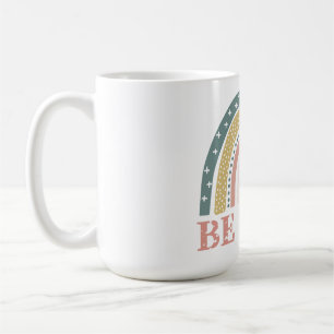 Taza De Café Sé amable con el arcoiris colorido