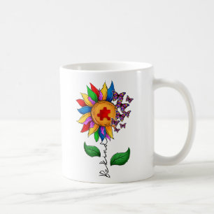 Taza De Café Sé amable con el girasol - Conciencia sobre el aut