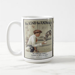 Taza De Café Sé amable con los animales - Póster vintage