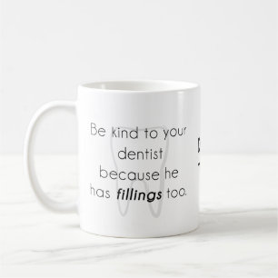 Taza De Café ¡Sé amable con tu dentista!