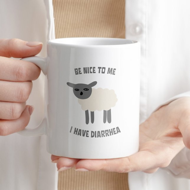Taza De Café Sé amable conmigo tengo diarrea graciosa y sarcást (Subido por el creador)