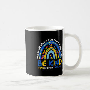 Taza De Café Sé Amable Mundo Arcoíris Conciencia del Síndrome d