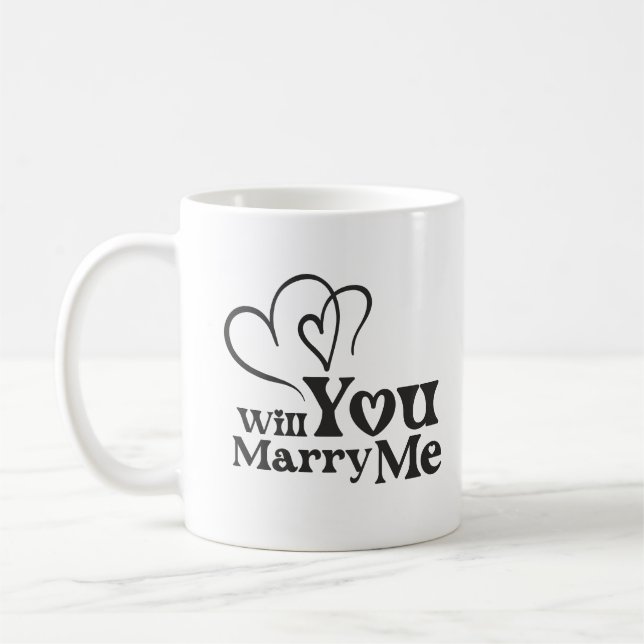 Taza De Café ¿Se casará conmigo? - Divertida propuesta Boda (Izquierda)