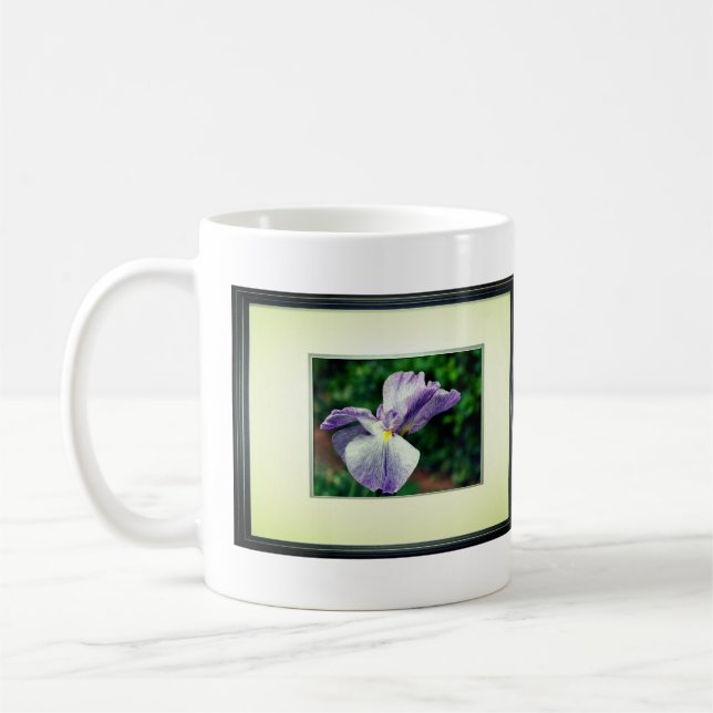 Taza De Café Se despliega la flor Iris japonesa (Izquierda)