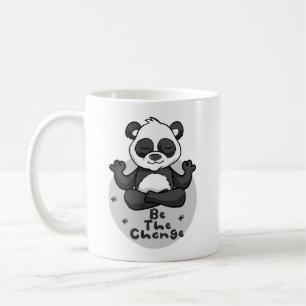 Taza De Café Sé El Cambio Kawaii Panda Divertido Haciendo Postu