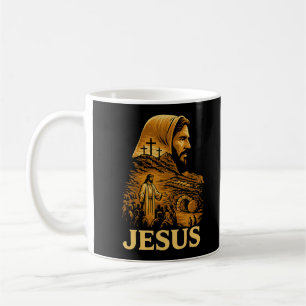 Taza De Café Se eleva Jesús Cristiano Feliz Pascua
