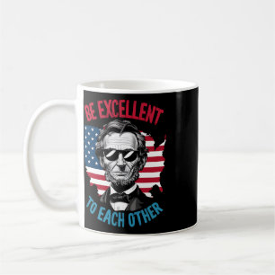 Taza De Café Sé Excelente Con Cada Otro Mapa De EE. UU. Bandera