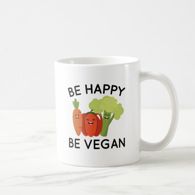 Taza De Café Sé Feliz De Vegan (Derecha)