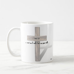 Taza De Café Se Ha Levantado 3 Cruces Rustruidos Mateo 26:39