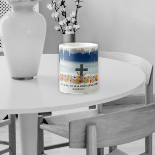 Taza De Café Se Ha Levantado El Cepillo Cristiano De Pascua