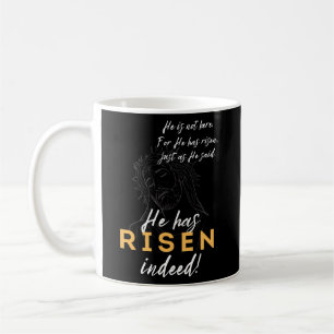 Taza De Café Se Ha Levantado Jesús Cristiano Feliz Pascua Llant