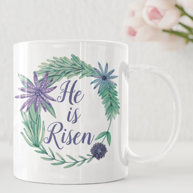 Taza De Café Se ha vuelto floral religiosa de Pascua (Subido por el creador)