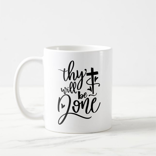 Taza De Café Se Hará Biblia Verse Cristiano Moderno (Izquierda)