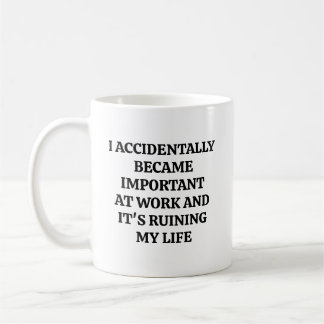 Taza De Café Se Hizo Importante En El Trabajo Compañero De Trab
