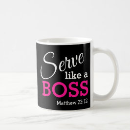 Taza De Café Sé humilde servir como un JEFE Personalizado crist