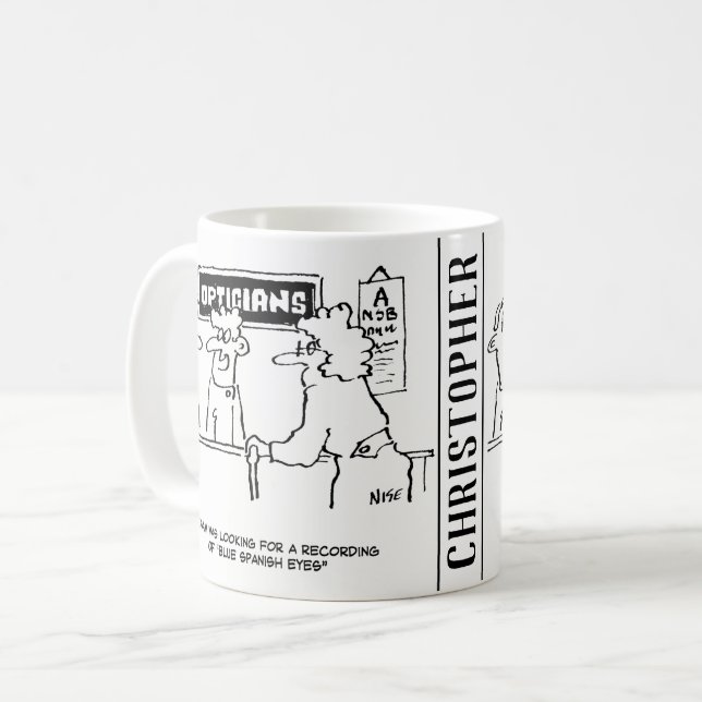 Taza De Café Se le pide a Optician "ojos españoles" (Anverso izquierdo)