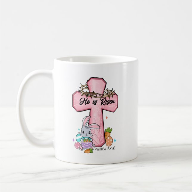 Taza De Café Se Levanta El Regalo De Pascua De Pascua De Pascua (Izquierda)
