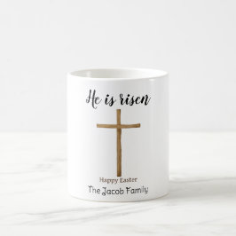 Taza De Café Se levanta, Feliz Pascua a la familia, religioso