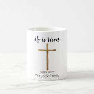 Taza De Café Se levanta, Feliz Pascua a la familia, religioso