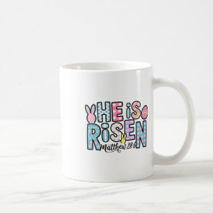Taza De Café Se Levanta Jesús Cristiano Feliz Pascua Niña