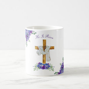 Taza De Café Se Levanta La Pascua Cristiana Personalizada